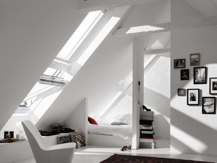 Fereastră de mansardă VELUX GGU albă din poliuretan, cu ramă de etanșare inclusă - imagine 8
