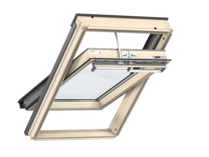 Fereastră VELUX GGL electrică, din lemn lăcuit transparent