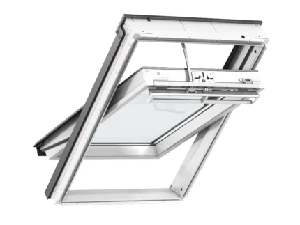 Fereastră VELUX GGU solară, cu finisaj alb din poliuretan