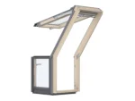 Element vertical VELUX cu deschidere pentru terasă, lemn lăcuit