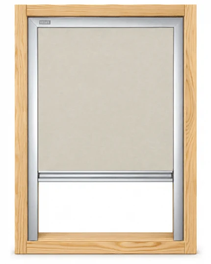 Rulou opac VELUX DKL cu șine din aluminiu, vedere frontală